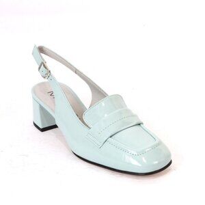 MOT-CLe 2822 Blue Patent Leather Slingbacks Sandals